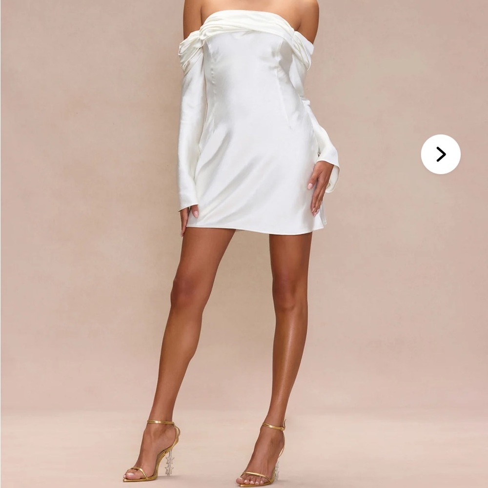 Elegant Off-Shoulder White Dress